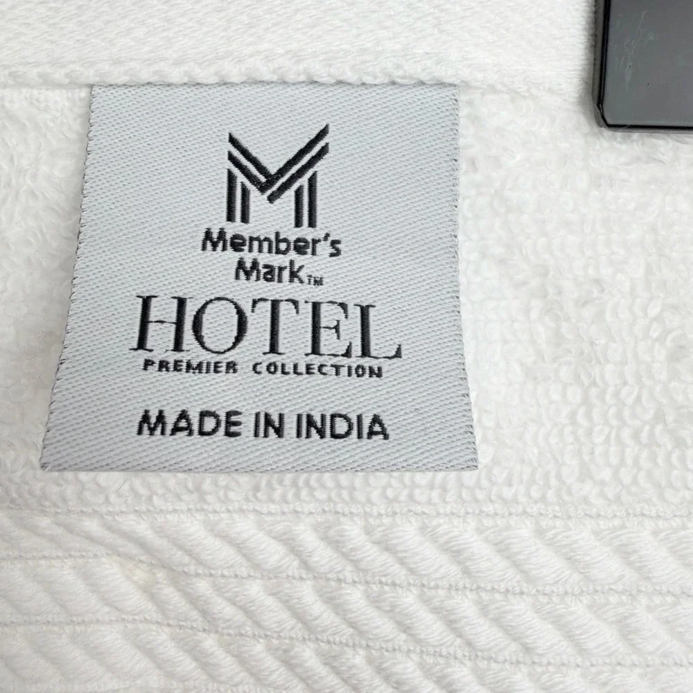 Member's Mark‎ Washcloth Set (6) White Hotel Premier Collection Cotton Soft Bath